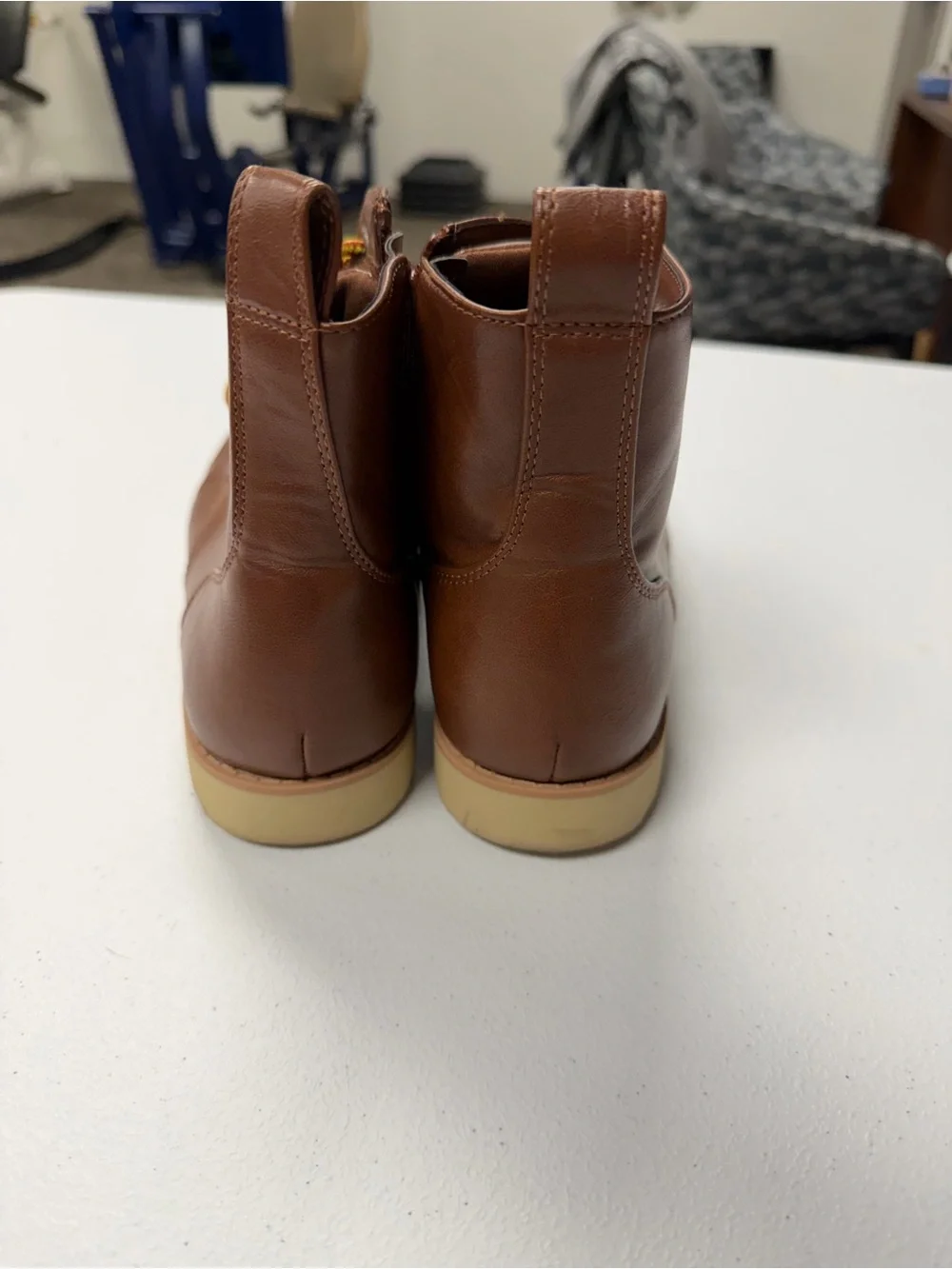 Cat & Jack Lace Up Leather Brown Boots size 6